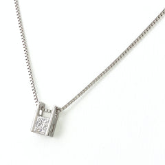 ダイヤモンド デザインネックレス プラチナ ペンダント ネックレス Pt900 Pt850 ダイヤモンド レディース 【中古】nbjwl