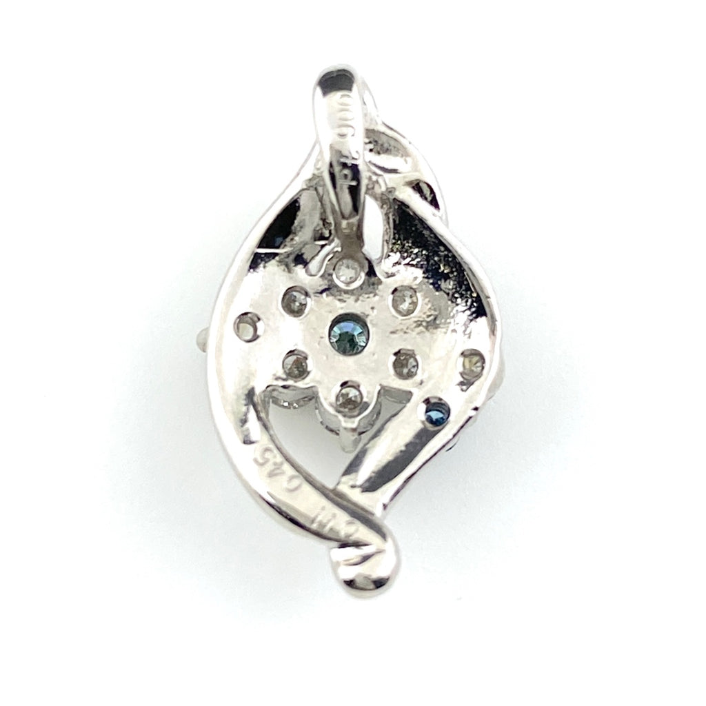 メレダイヤ デザインペンダントトップ プラチナ ブルーダイヤトリート ペンダントトップ Pt900 ダイヤモンド レディース 【中古】nbjwl