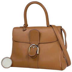 デルヴォー ブリヨン 2WAY ショルダーバッグ ハンドバッグ レザー ブラウン レディース 【中古】brbag