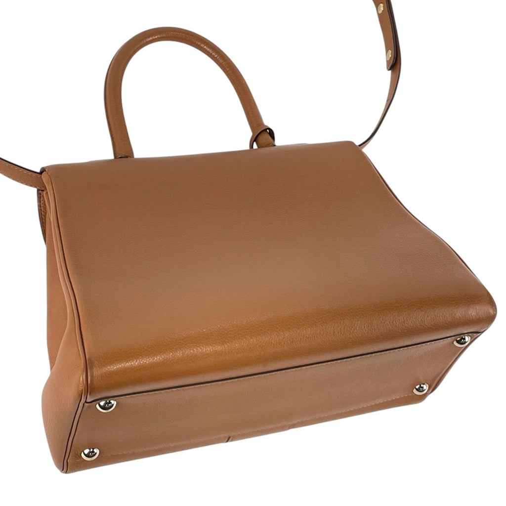 デルヴォー ブリヨン 2WAY ショルダーバッグ ハンドバッグ レザー ブラウン レディース 【中古】brbag