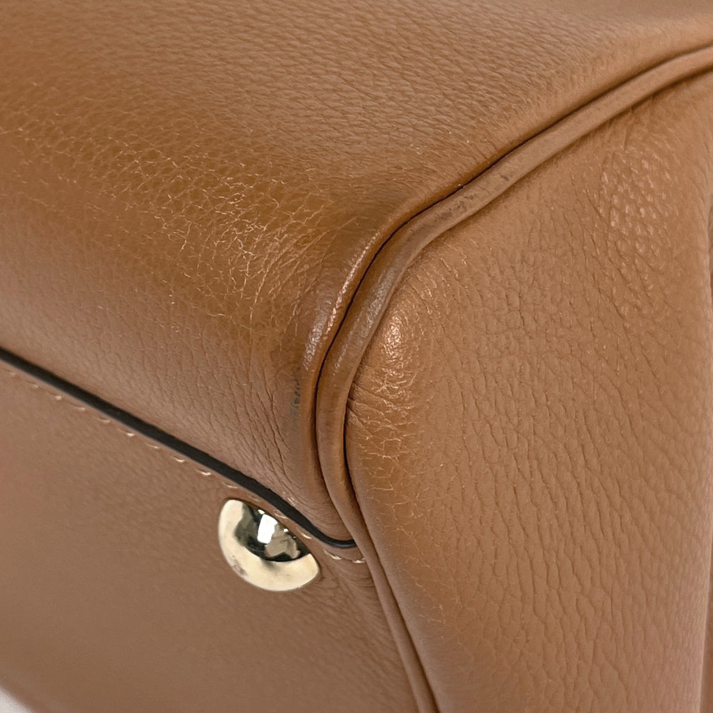 デルヴォー ブリヨン 2WAY ショルダーバッグ ハンドバッグ レザー ブラウン レディース 【中古】brbag