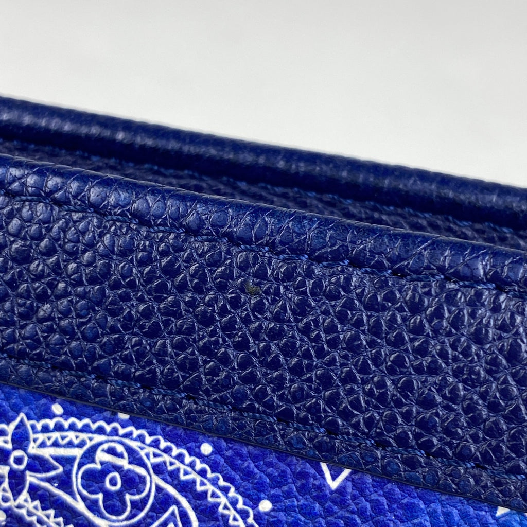 ルイ・ヴィトン ポシェット ヴォワヤージュ MM バンダナ セカンドバッグ クラッチバッグ モノグラム ブルー M81442 レディース 【中古】brbag