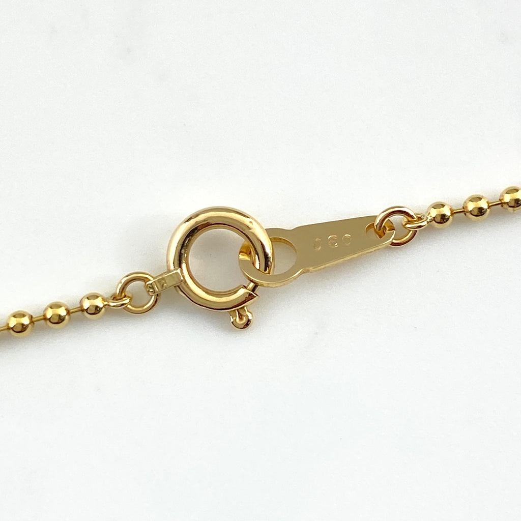 メレダイヤ デザインネックレス YG イエローゴールド ペンダント ネックレス K18 ダイヤモンド レディース 【中古】nbjwl