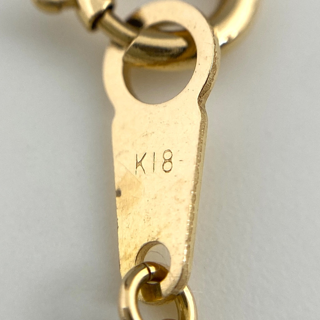 メレダイヤ デザインネックレス YG イエローゴールド ペンダント ネックレス K18 ダイヤモンド レディース 【中古】nbjwl