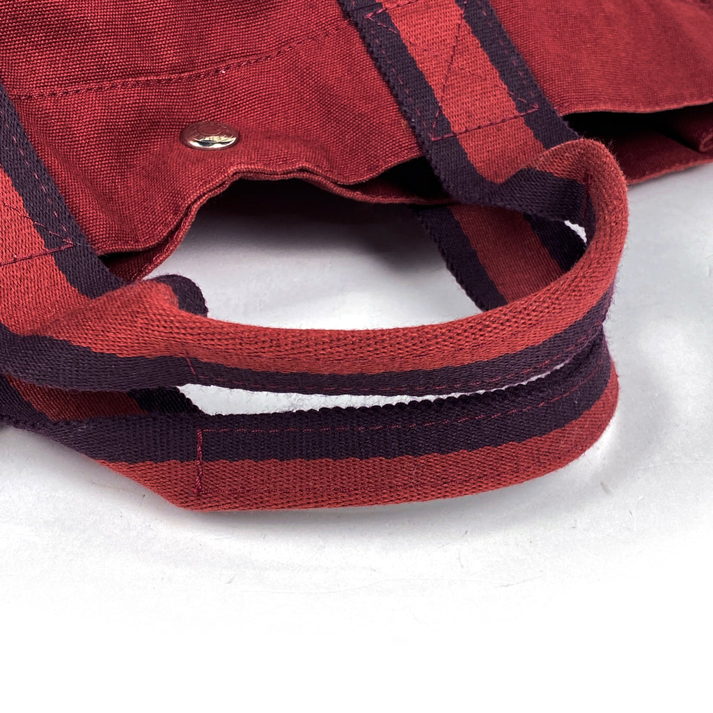 エルメス フールトゥ MM ハンドバッグ トートバッグ キャンバス レッド レディース 【中古】brbag
