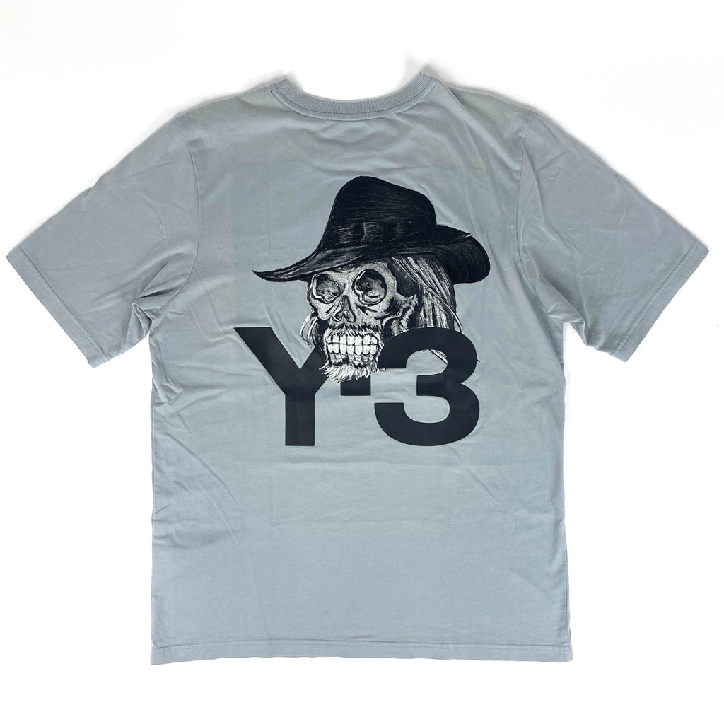 ワイスリー ロゴ Tシャツ adidas yohji yamamoto スカル 髑髏 トップス 半袖Ｔシャツ ライトグレー メンズ 【中古】brapp