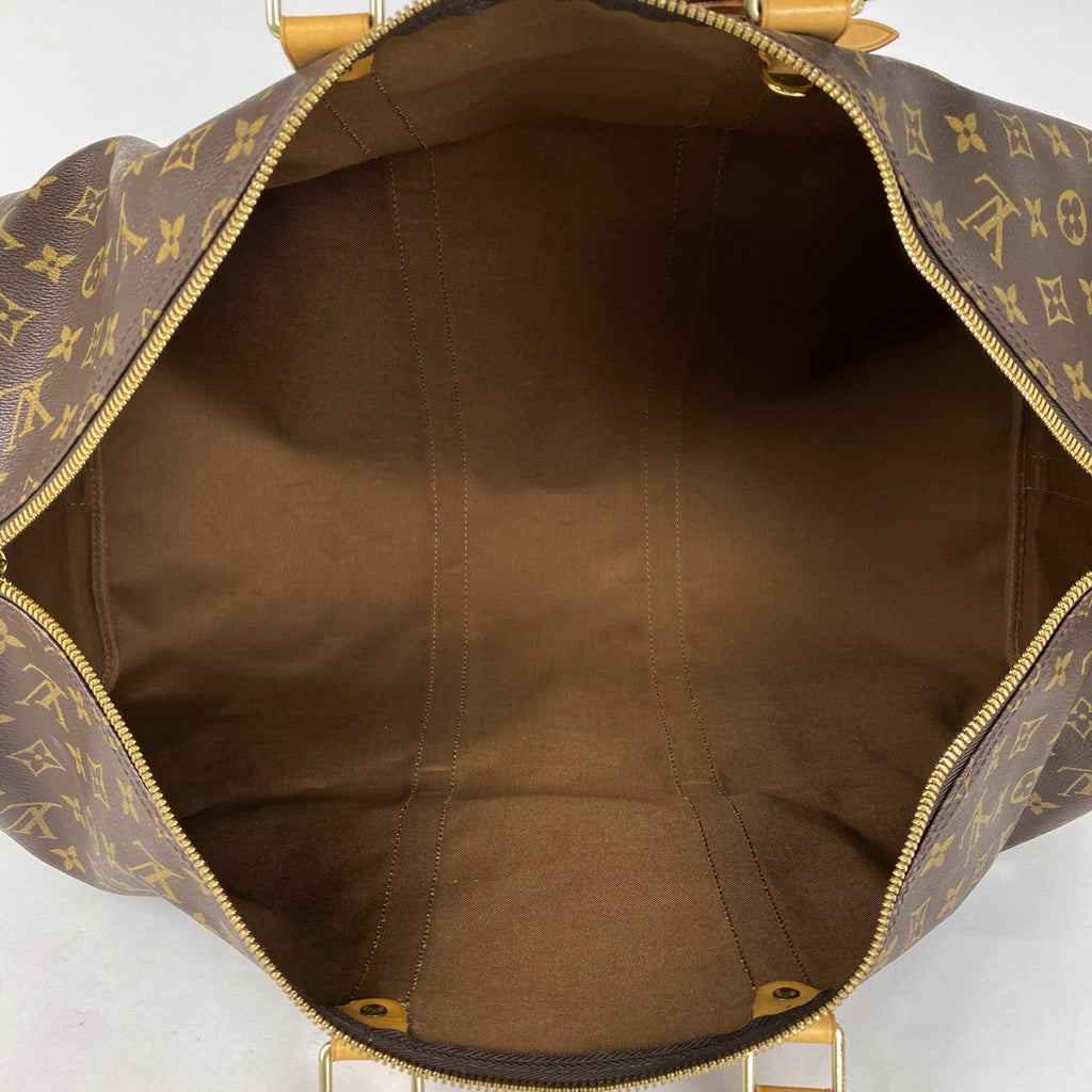 ルイ・ヴィトン キーポル バンドリエール 55 旅行 出張 2WAY ショルダーバッグ ボストンバッグ モノグラム ブラウン M41414 レディース 【中古】brbag