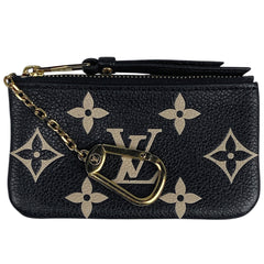 ルイ・ヴィトン ポシェット クレ カードキーケース バイカラー コインケース モノグラムアンプラント ノワール (ブラック) ベージュ M80885 レディース 【中古】brbag