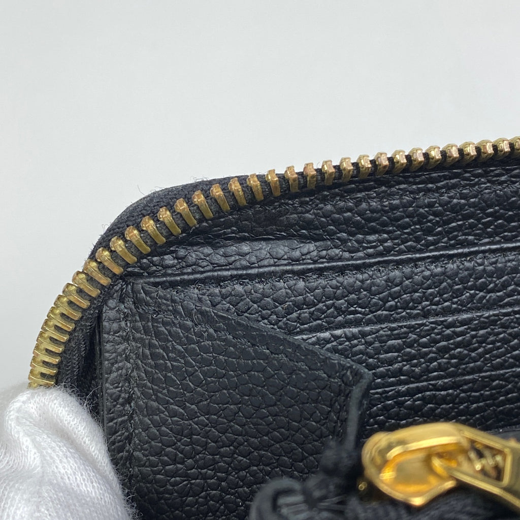 ルイ・ヴィトン ジッピー ウォレット ラウンドジップ ラウンドファスナー バイカラー 長財布 モノグラムアンプラント ブラック ベージュ M80481 レディース 【中古】brbag