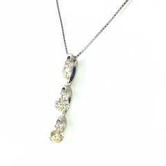 ダイヤモンド デザインネックレス WG ホワイトゴールド ペンダント ネックレス K18 WG ダイヤモンド レディース 【中古】nbjwl