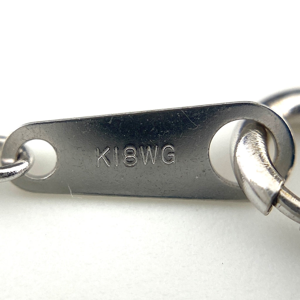 ダイヤモンド デザインネックレス WG ホワイトゴールド ペンダント ネックレス K18 WG ダイヤモンド レディース 【中古】nbjwl