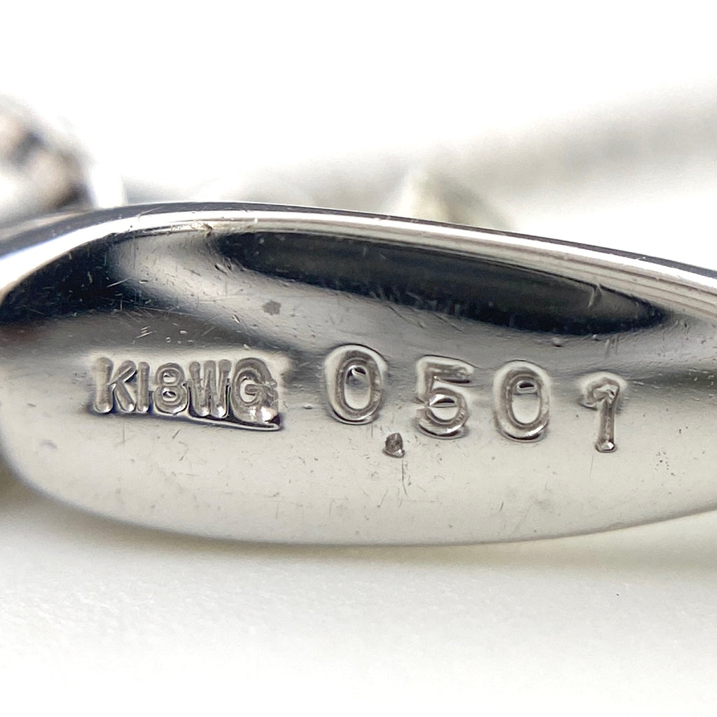 ダイヤモンド デザインネックレス WG ホワイトゴールド ペンダント ネックレス K18 WG ダイヤモンド レディース 【中古】nbjwl