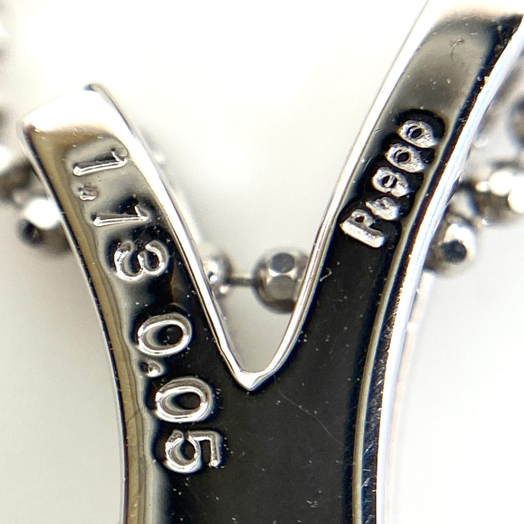 タンザナイト デザインネックレス プラチナ ペンダント メレダイヤ ネックレス Pt900 Pt850 タンザナイト レディース 【中古】nbjwl