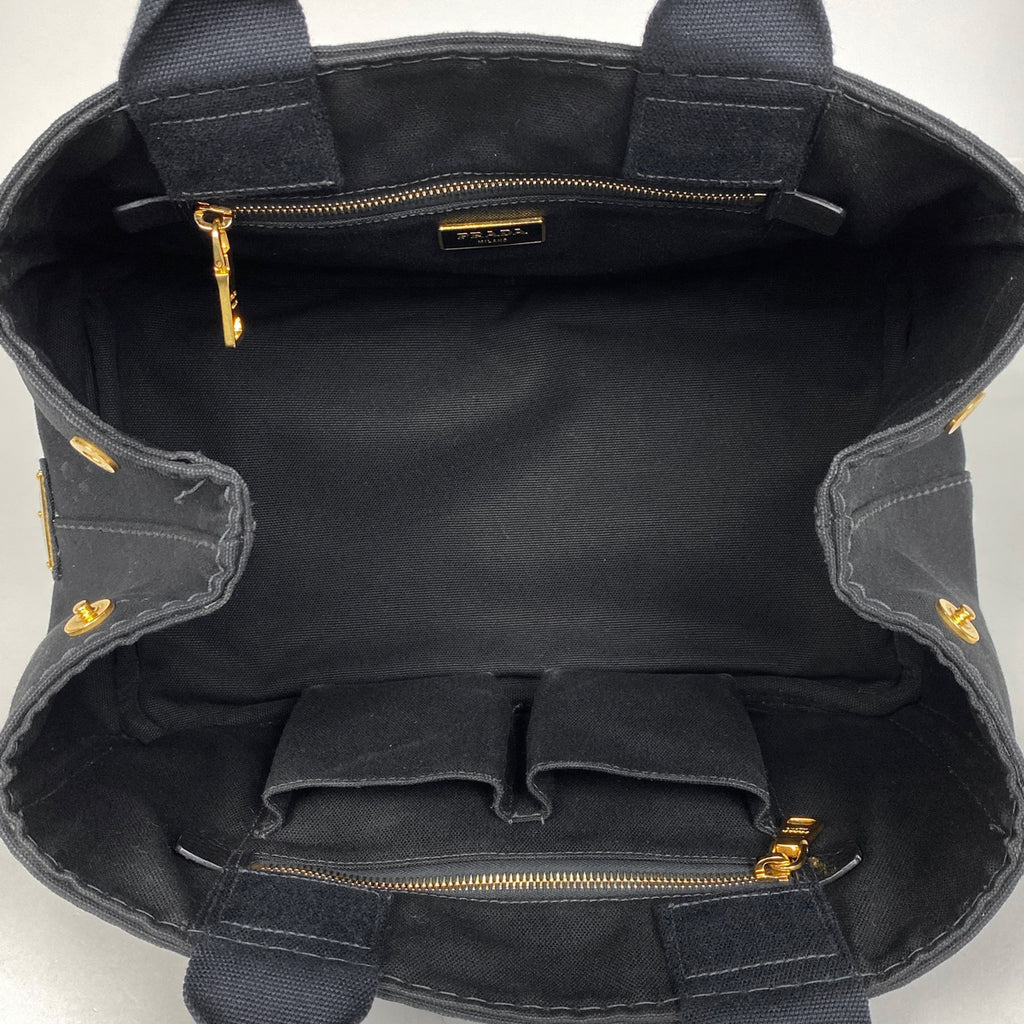 プラダ カナパ トート ハンドバッグ トートバッグ キャンバス ネロ(ブラック) BN1877 レディース 【中古】brbag