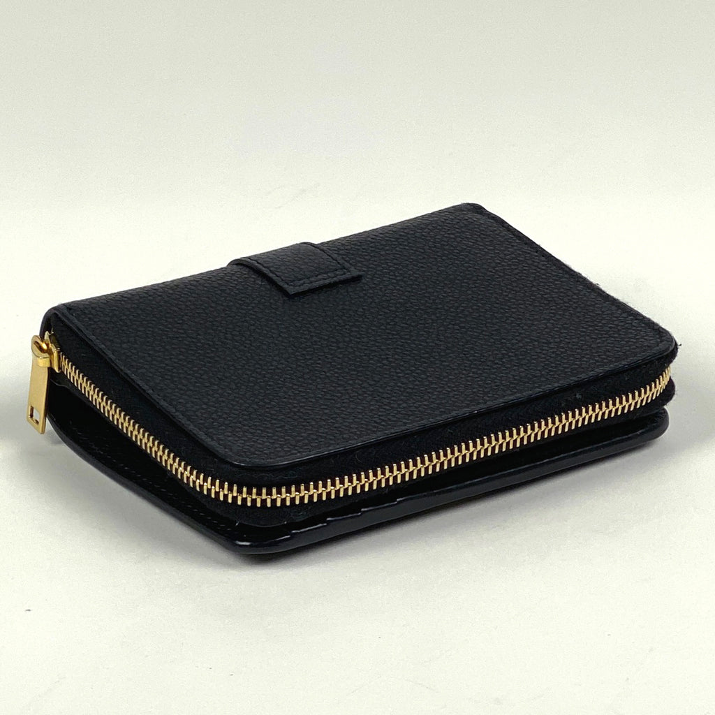 イヴ・サンローラン ロゴ 二つ折り 財布 札入れ 小銭入れ 二つ折り財布 レザー ブラック 532867 【中古】brbag