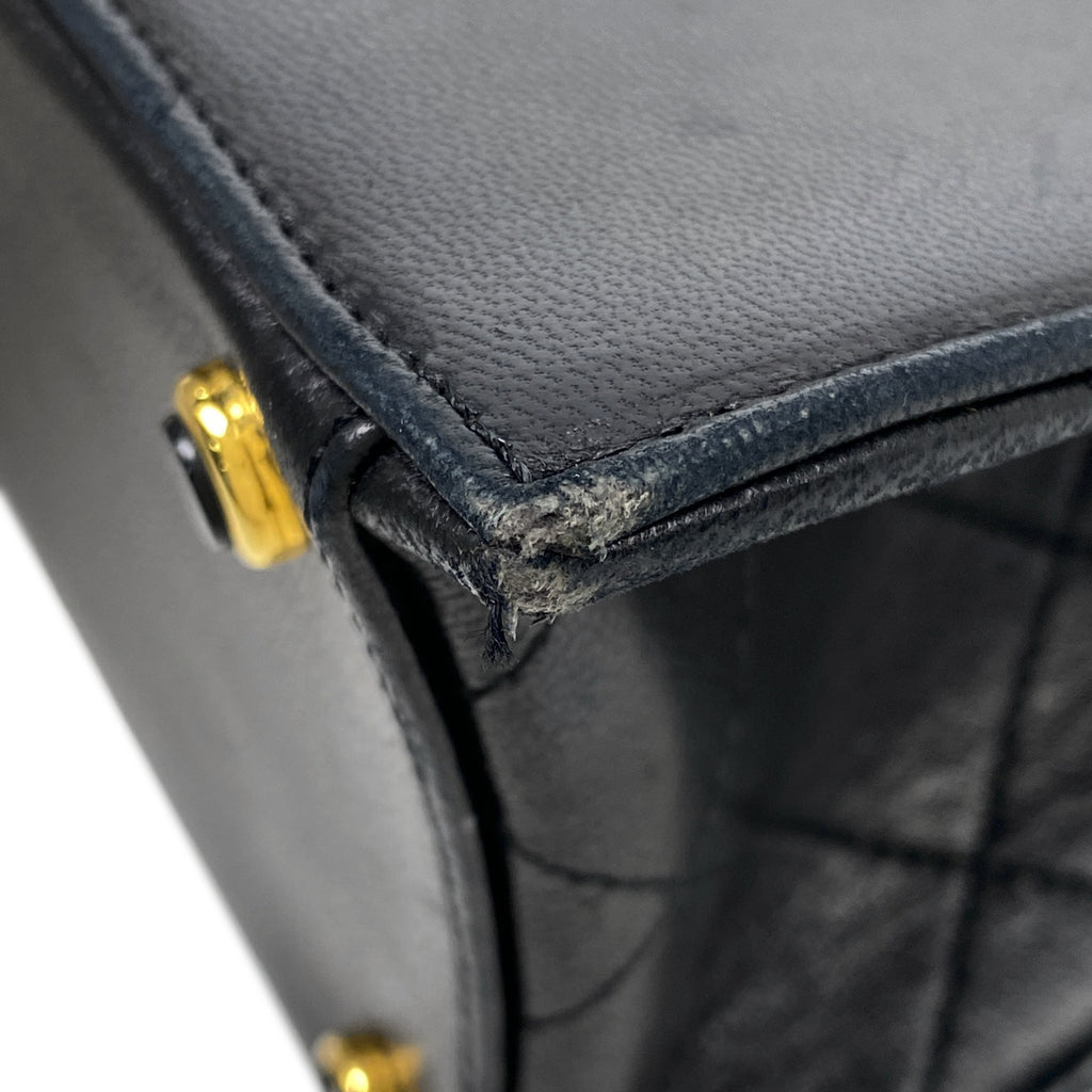 シャネル ココマーク チェーン ショルダーバッグ Wチェーン ショルダーバッグ レザー ブラック レディース 【中古】brbag