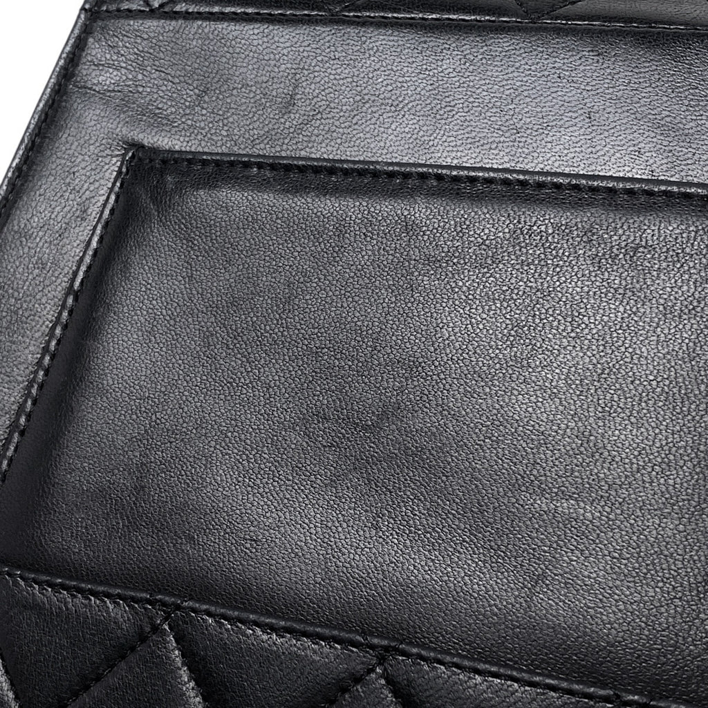 シャネル ココマーク チェーン ショルダーバッグ Wチェーン ショルダーバッグ レザー ブラック レディース 【中古】brbag