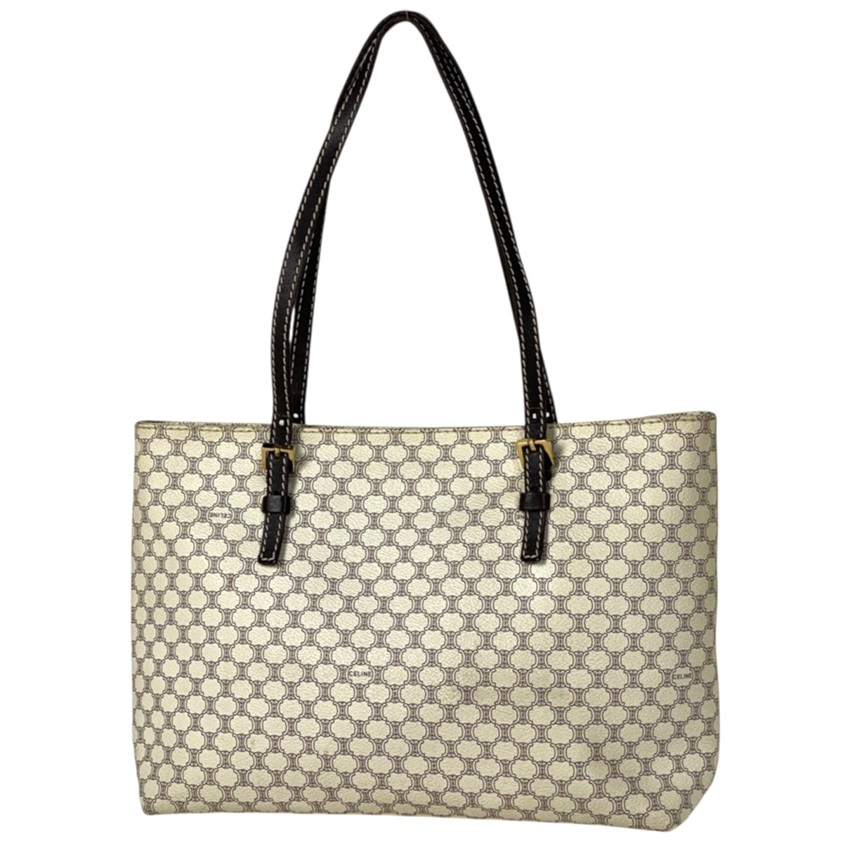 セリーヌ CELINE トップハンドルバッグ ホワイト ベージュ