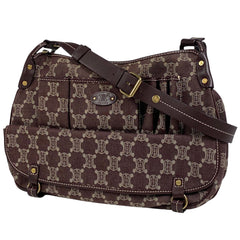 セリーヌ パリマカダム ショルダーバッグ 斜め掛け ショルダーバッグ デニム ボルドー レディース 【中古】brbag