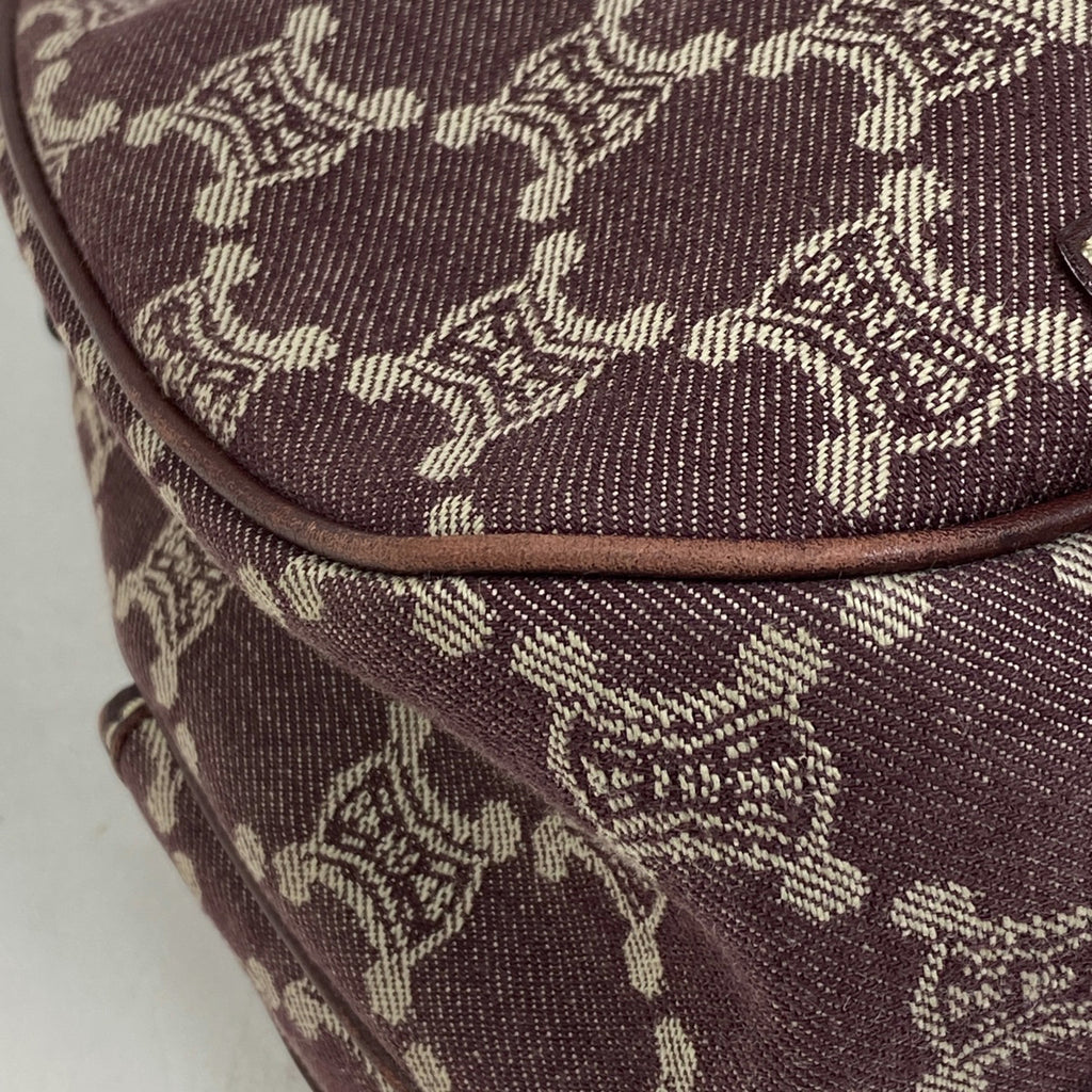 セリーヌ パリマカダム ショルダーバッグ 斜め掛け ショルダーバッグ デニム ボルドー レディース 【中古】brbag