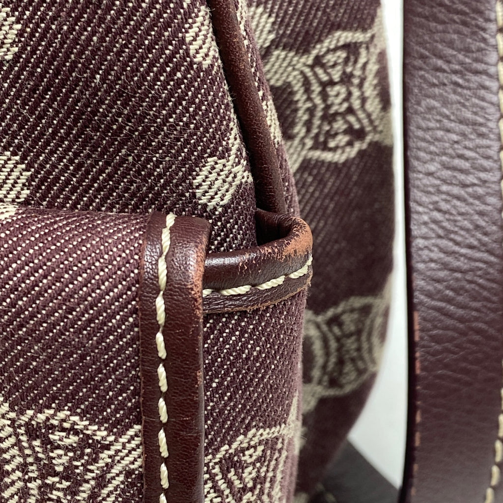 セリーヌ パリマカダム ショルダーバッグ 斜め掛け ショルダーバッグ デニム ボルドー レディース 【中古】brbag