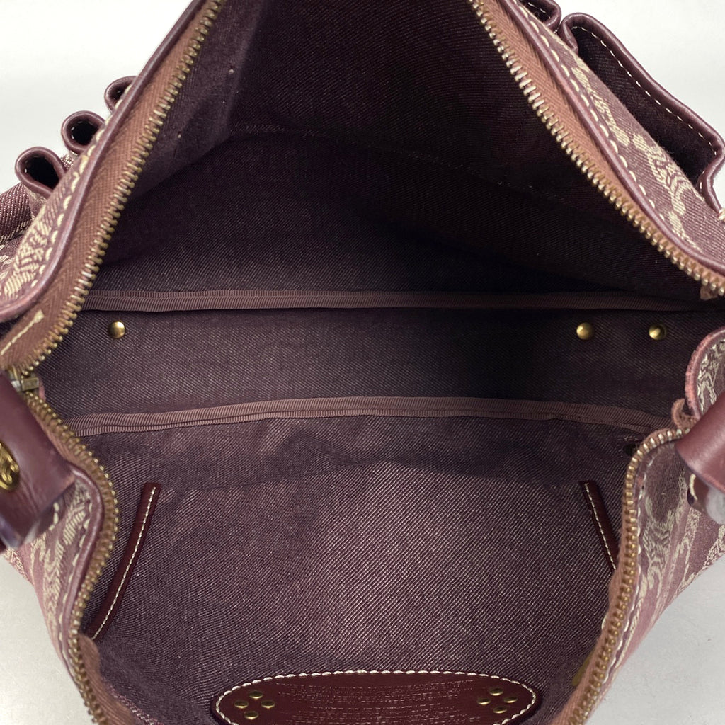 セリーヌ パリマカダム ショルダーバッグ 斜め掛け ショルダーバッグ デニム ボルドー レディース 【中古】brbag