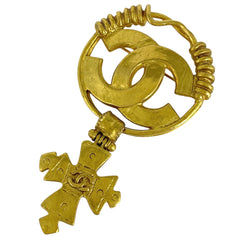 シャネル ココマーク ブローチ スイング ブローチ GP ゴールド レディース 【中古】bracc