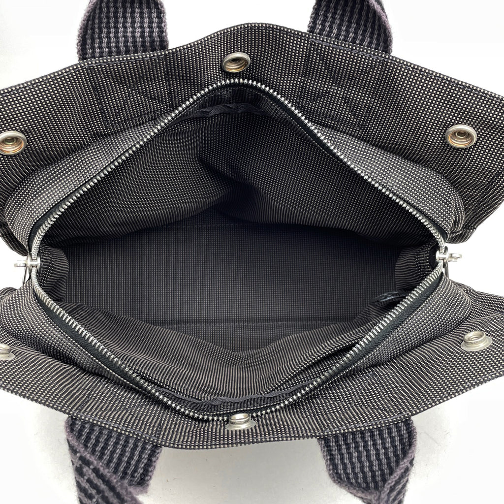 エルメス エールライン トート PM ハンドバッグ トートバッグ ナイロンキャンバス グレー ブラック レディース 【中古】brbag