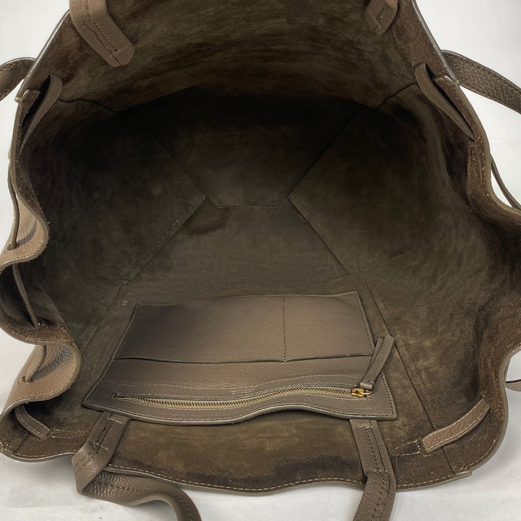 セリーヌ カバファントム スモール トートバッグ ハンドバッグ ショルダーバッグ トートバッグ レザー ブラウン レディース 【中古】brbag