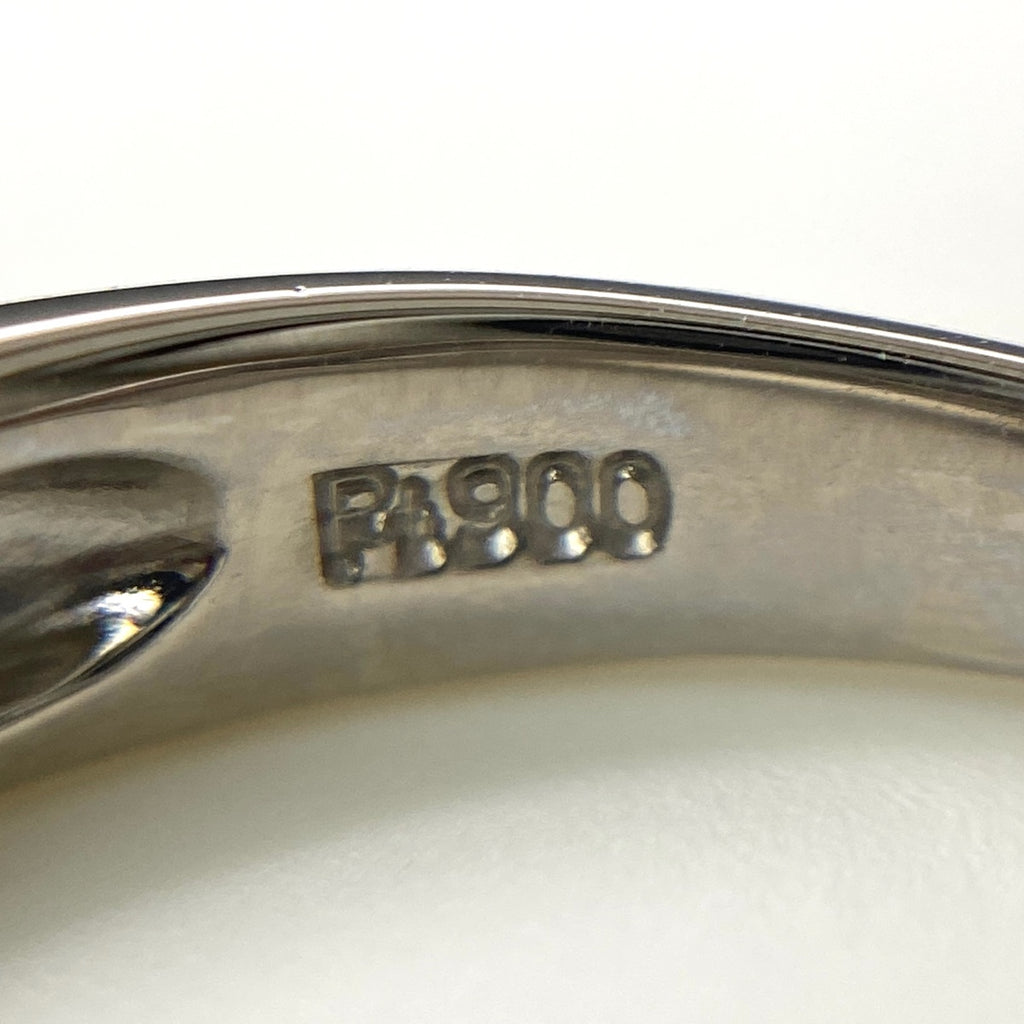 ルビー デザインリング プラチナ メレダイヤ 指輪 リング 10号 Pt900 ルビー ダイヤモンド レディース 【中古】nbjwl