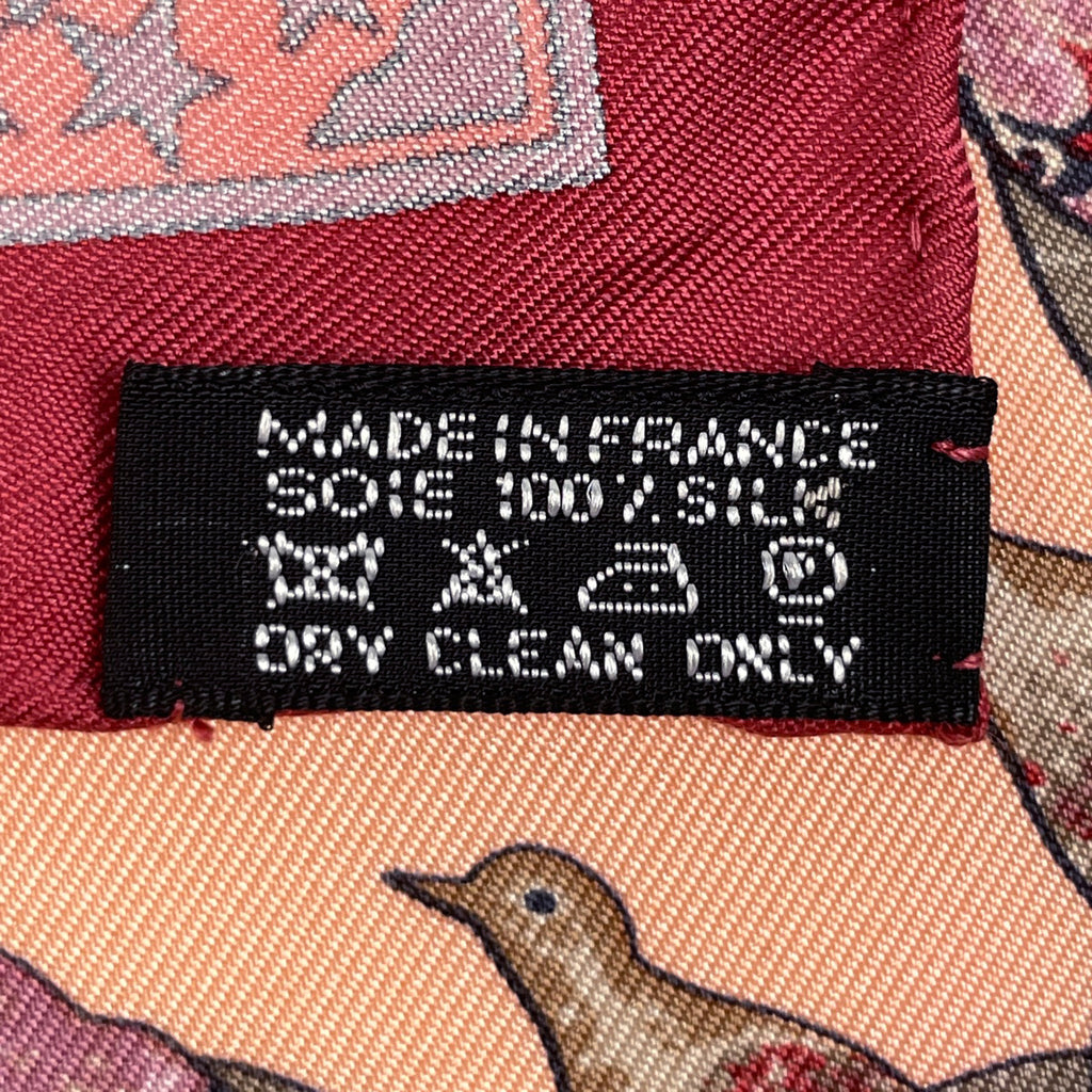 エルメス プチカレ EARLY AMERICA 古き良きアメリカ 動物柄 スカーフ シルク ピンク マルチカラー レディース 【中古】brbag