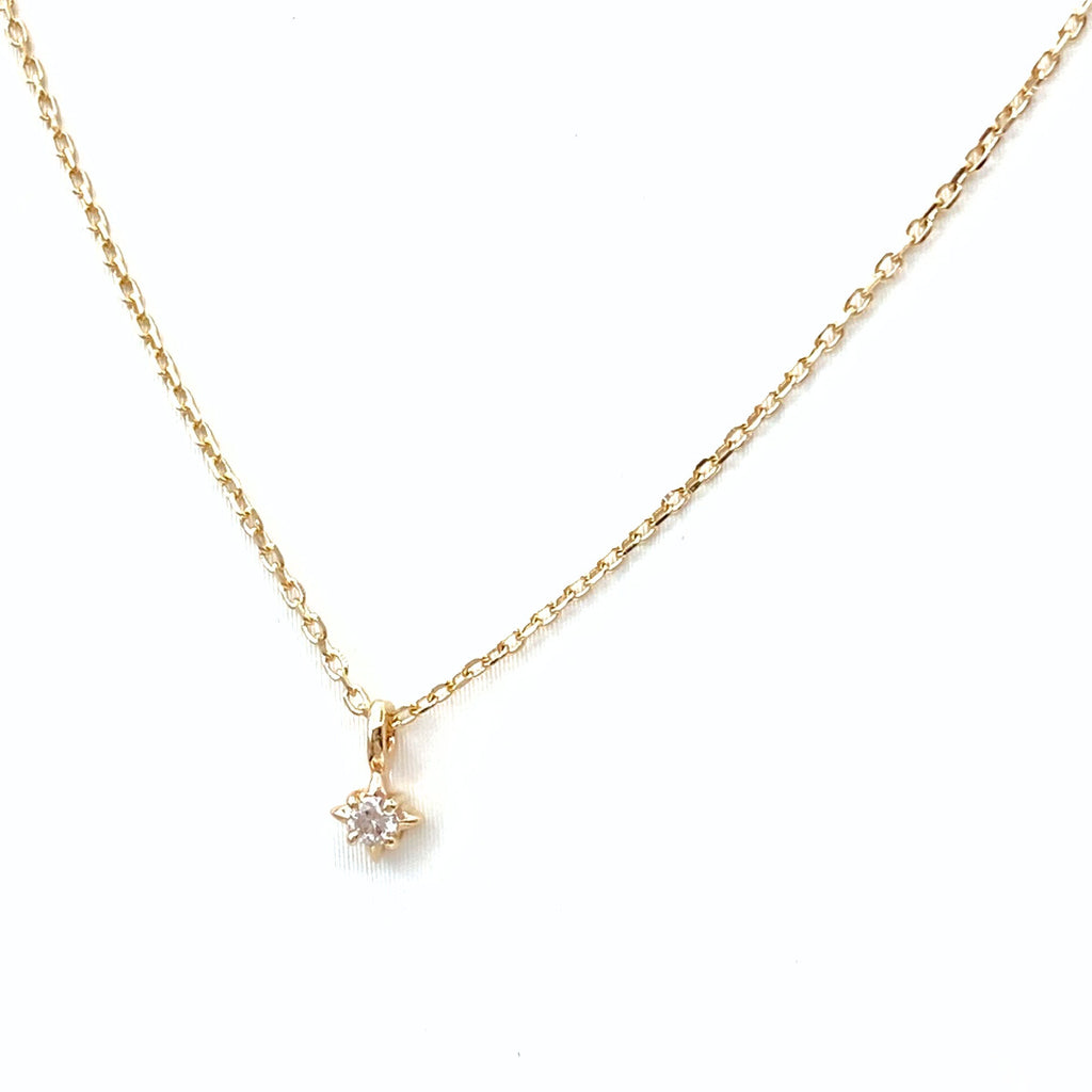 ヨンドシー メレダイヤ デザインネックレス YG イエローゴールド」ペンダント ネックレス K10 ダイヤモンド レディース 【中古】brjwl