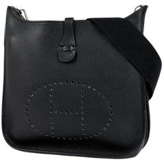 エルメス エヴリン 2 PM パンチング Hロゴ ショルダーバッグ ヴォーエプソン ブラック □H レディース 【中古】brbag