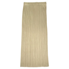 プリーツプリーズ プリーツ ロングスカート イッセイミヤケ ミモレ丈 ボトムス スカート ポリエステル イエロー レディース 【中古】brapp