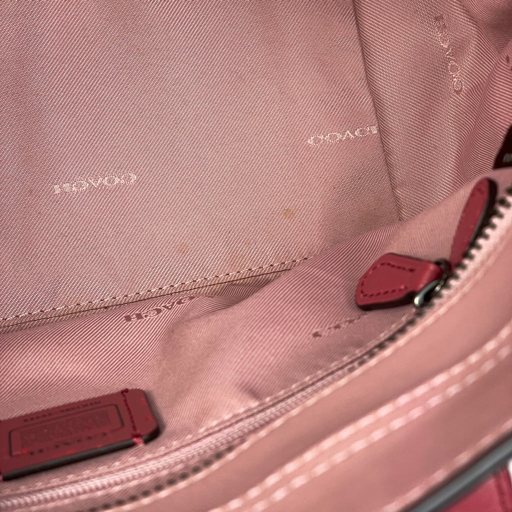 コーチ スワッガー 27 2WAY ショルダーバッグ ハンドバッグ レザー ピンク 55496 レディース 【中古】brbag