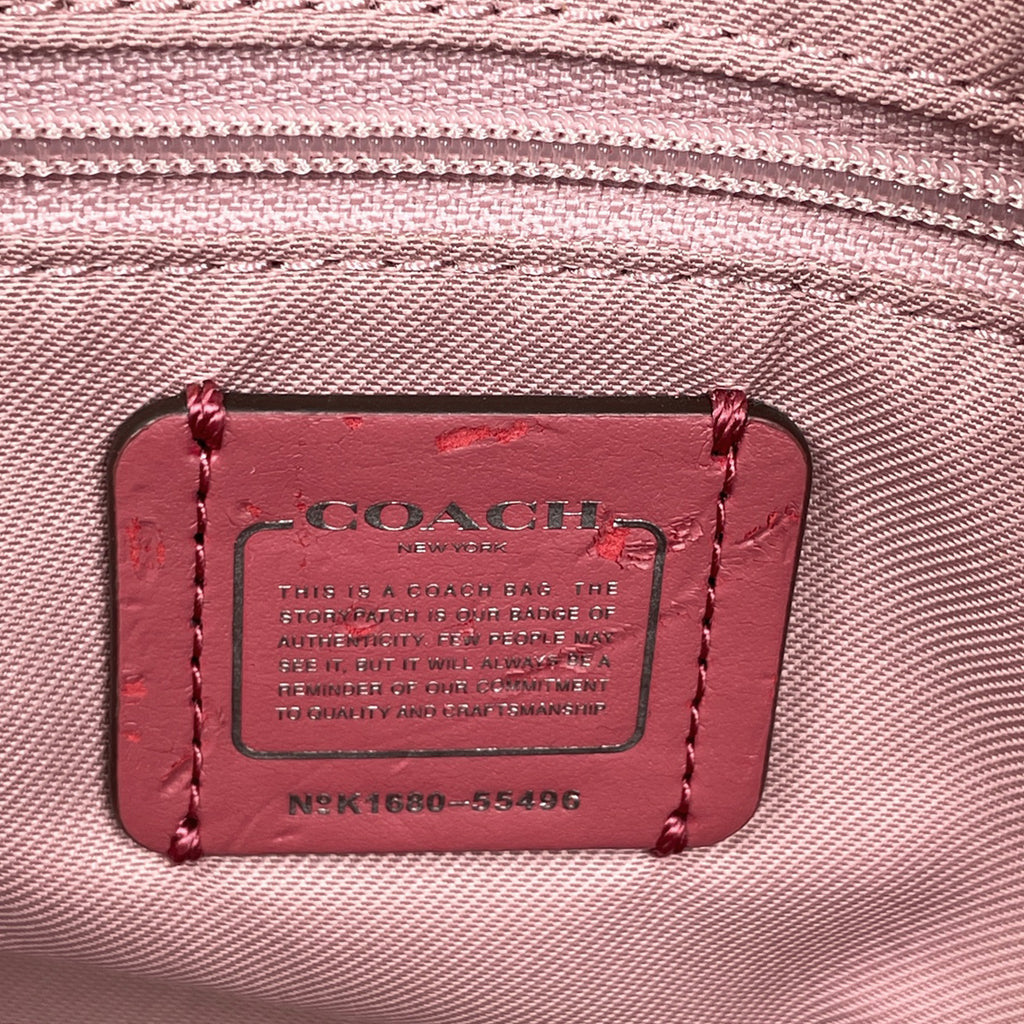 コーチ スワッガー 27 2WAY ショルダーバッグ ハンドバッグ レザー ピンク 55496 レディース 【中古】brbag