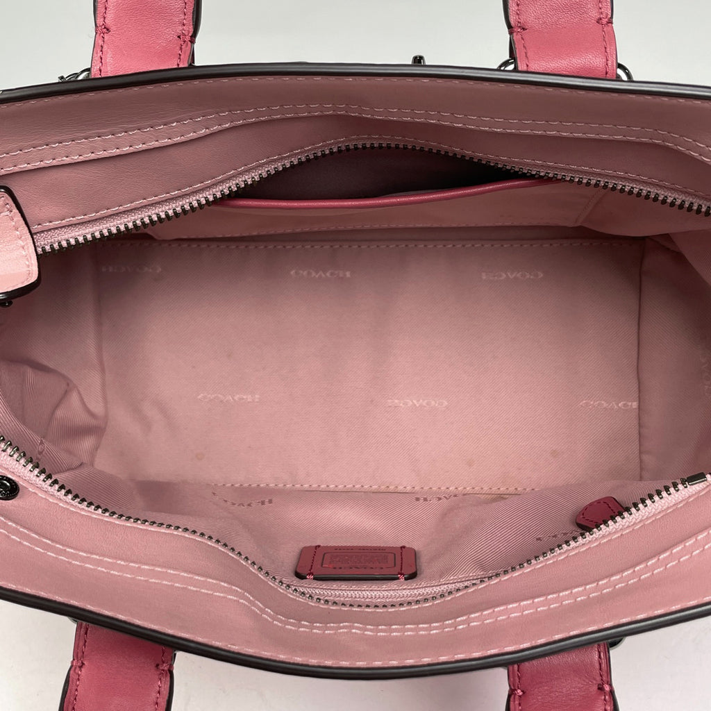 コーチ スワッガー 27 2WAY ショルダーバッグ ハンドバッグ レザー ピンク 55496 レディース 【中古】brbag