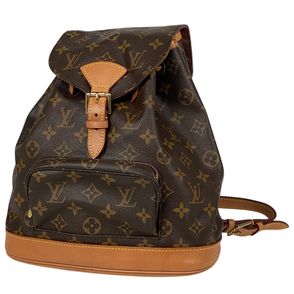 ルイ・ヴィトン モンスリ MM バックパック デイパック リュック モノグラム ブラウン M51136 レディース 【中古】brbag