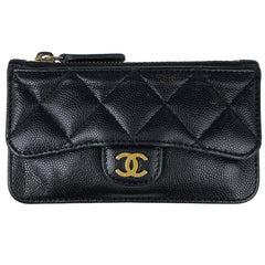 シャネル ココマーク コインケース マトラッセ 小銭入れ コインケース キャビアスキン ブラック レディース 【中古】brbag
