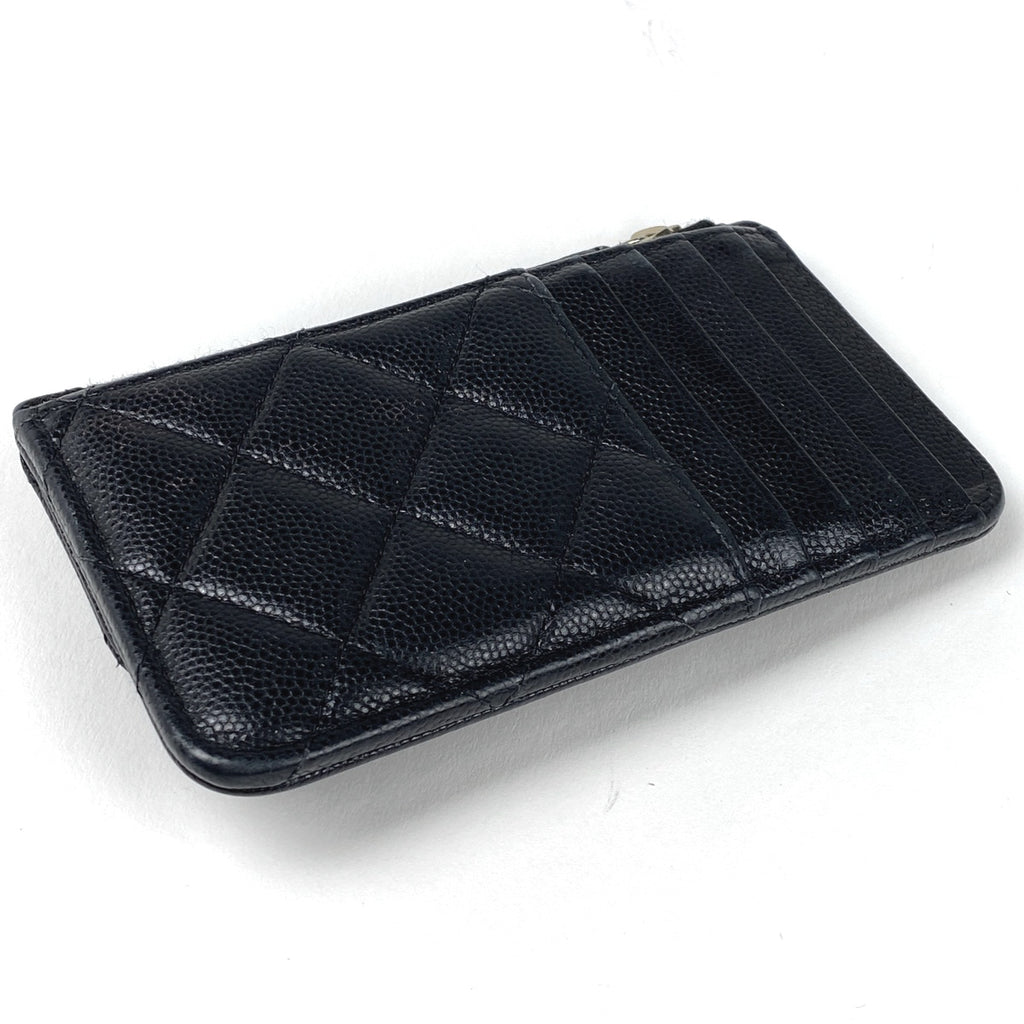 シャネル ココマーク コインケース マトラッセ 小銭入れ コインケース キャビアスキン ブラック レディース 【中古】brbag