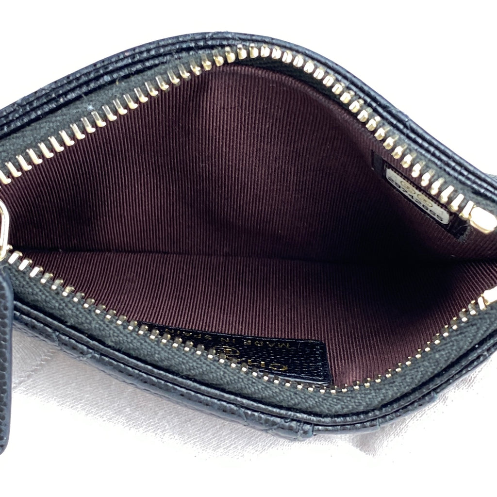 シャネル ココマーク コインケース マトラッセ 小銭入れ コインケース キャビアスキン ブラック レディース 【中古】brbag