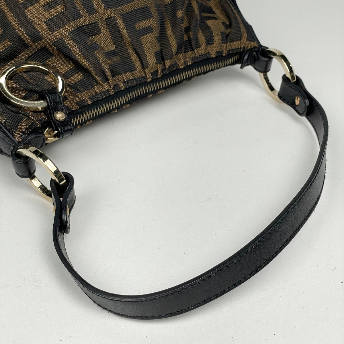 フェンディ ズッカ ボストンバッグ ショルダーバッグ バッグ　キャンバス 総柄 バイセル公式】フェンディ ズッカ柄 ショルダーバッグ