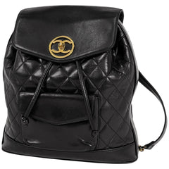 シャネル ココマーク チェーン リュックサック マトラッセ デイパック バックパック リュック レザー ブラック レディース 【中古】brbag