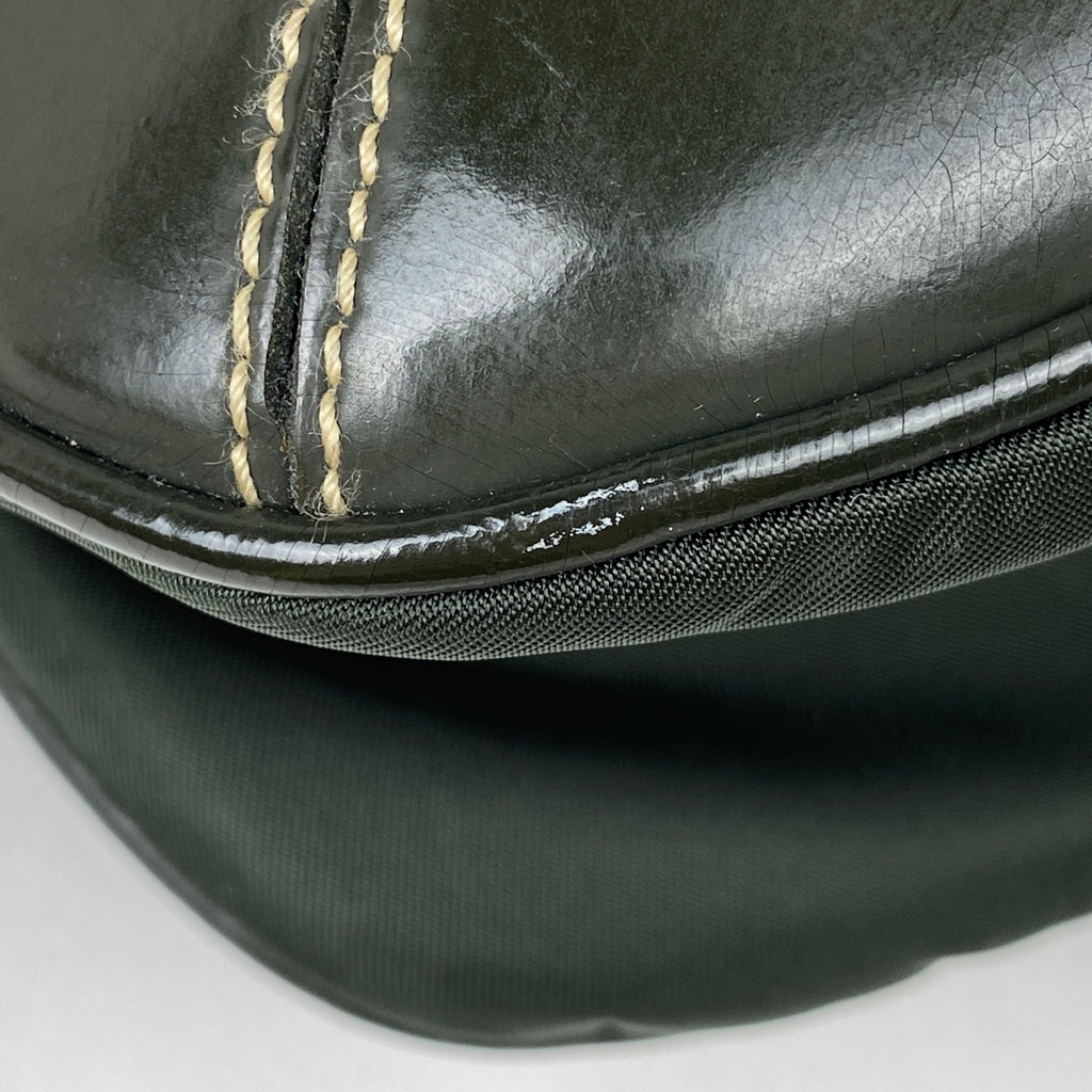 プラダ ロゴプレート ショルダーバッグ 斜め掛け ショルダーバッグ ナイロン グリーン レディース 【中古】brbag