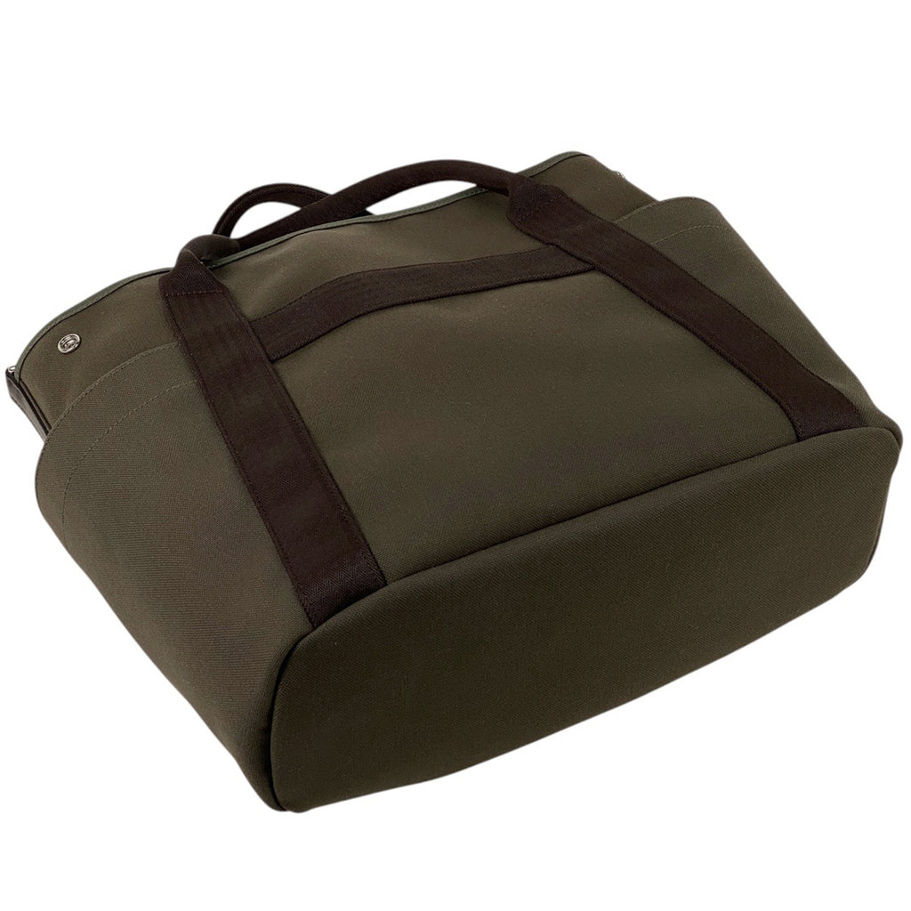 エルメス サック ド パンサージュ グルーム 2WAY ショルダーバッグ トートバッグ キャンバス グリーン ブラウン A レディース 【中古】brbag