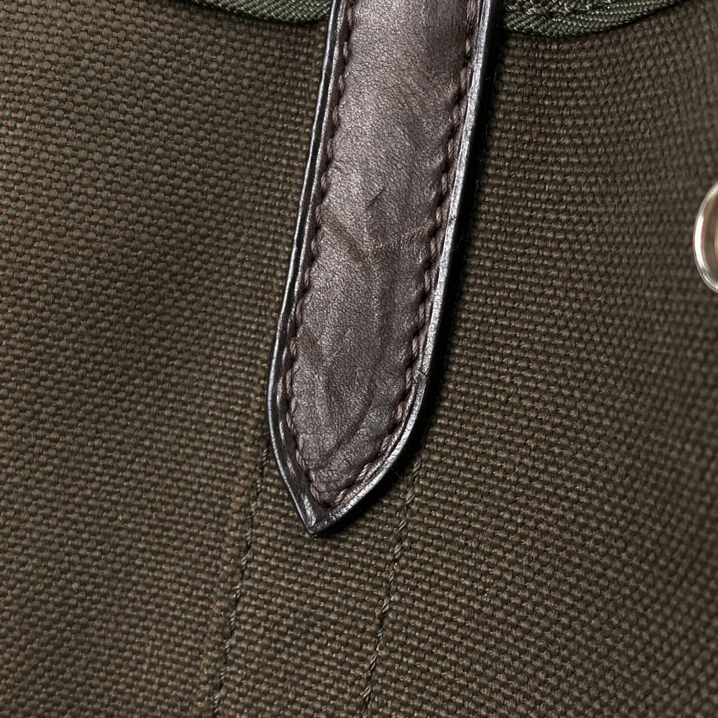 エルメス サック ド パンサージュ グルーム 2WAY ショルダーバッグ トートバッグ キャンバス グリーン ブラウン A レディース 【中古】brbag