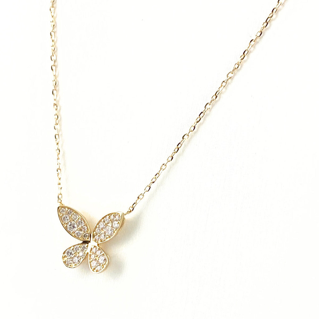 メレダイヤ デザインネックレス YG イエローゴールド ペンダント ネックレス K18 ダイヤモンド レディース 【中古】nbjwl
