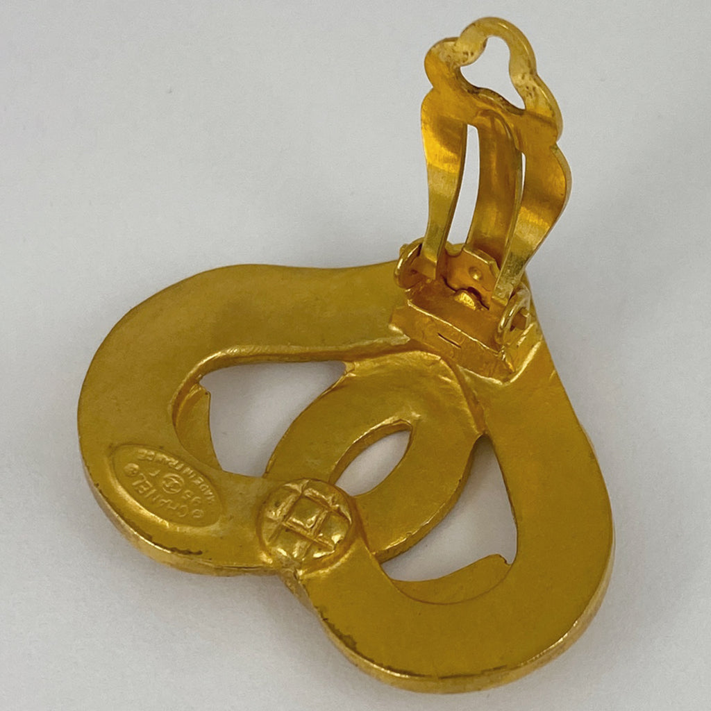 シャネル ココマーク ハートモチーフ イヤリング CCマーク イヤリング GP ゴールド レディース 【中古】bracc