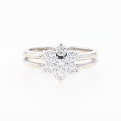 メレダイヤ デザインリング プラチナ 指輪 リング 9号 Pt900 ダイヤモンド レディース 【中古】nbjwl