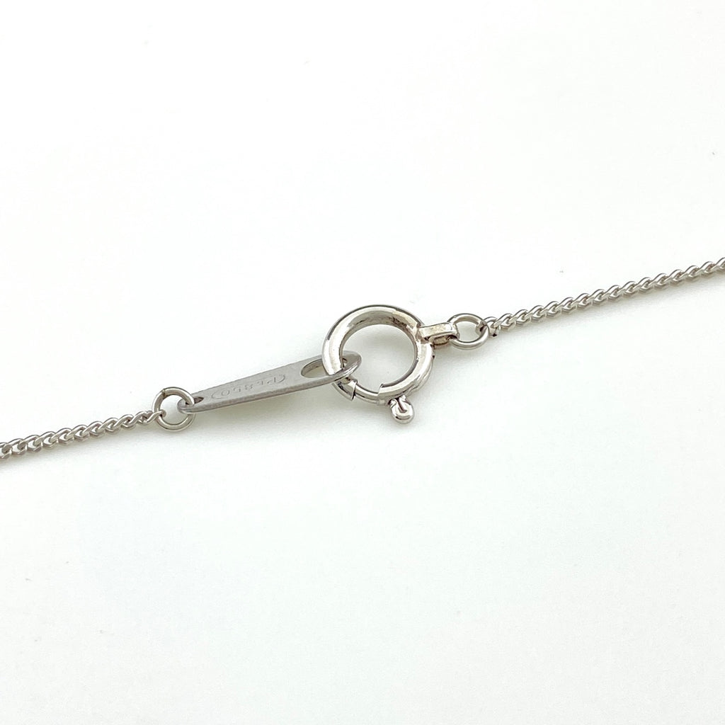 サファイア デザインネックレス プラチナ メレダイヤ ペンダント ネックレス Pt900 Pt850 サファイア レディース 【中古】nbjwl